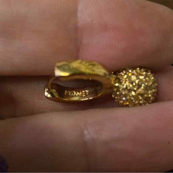 Monet Demi Parure Crystal Pave Rhinestone Earrings & Clamper Cuff Bracelet - Picture 4 of 4